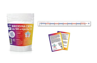 BROJEVNA CRTA DO 100 SAMOLJEPLJIVA