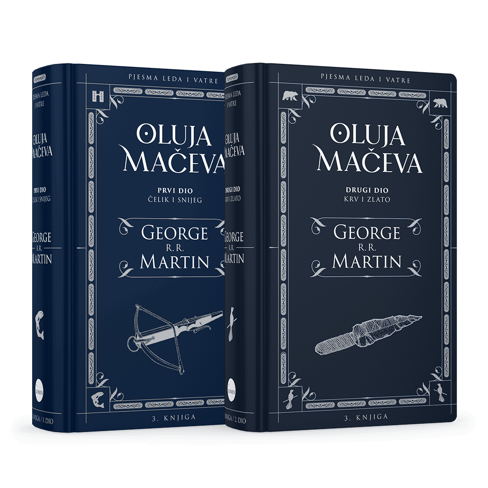 OLUJA MAČEVA PRVI I DRUGI DIO 3.KNJIGA - PJESMA LEDA I VATRE